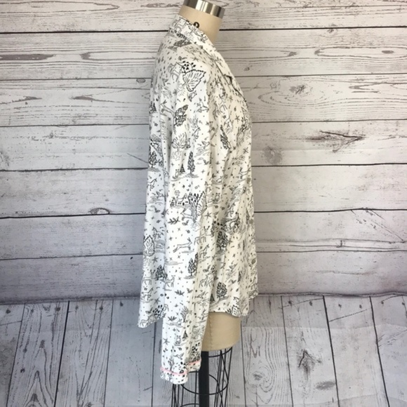 VICTORIA'S SECRET Whimsical Forest Pajama Top Size Medium - Picture 4 of 9